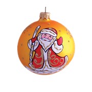 Шар Дед Мороз росписной фото