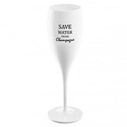 Бокал для шампанского cheers, no 1, save water drink champagne, superglas, 100 мл, белый (64177) фото