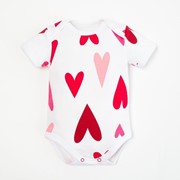 Боди Крошка Я 'Сердца' рост 62-68 см фото