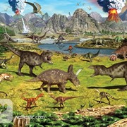 Детские фотообои Walltastic Земля динозавров
