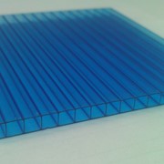 Поликарбонат сотовый 12000х2100х25 синий фото