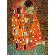 Картина из мозаики Поцелуй Климт фото
