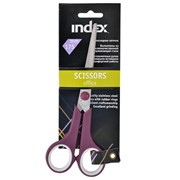 Ножницы 17,5 см с резиновыми вставками-кольцами на ручках, ассорти (NDEX)