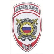 Нашивка Полиция МОБ - щит (вышивка на белую рубашку) фото