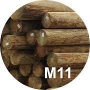 Опора деревянная пропитанная ЛЭП класса M11 в комплекте с полиэтиленовой крышкой и тремя оцинкованными гвоздями фото