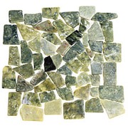 Каменная мозаика MS7042 МРАМОР тёмно-зелёный квадратный фотография