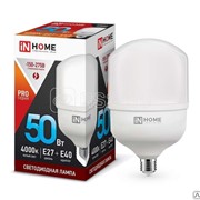 Лампа светодиодная LED-HP-PRO 50Вт 230В 4000К E27 4500Лм с адаптером IN фотография