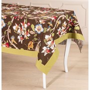 СКАТЕРТЬПАРАДИЗ 140*180 СМ, 100% ХЛОПОК,КОРИЧНЕВАЯ фото