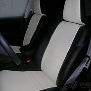 Чехлы Honda CR-V-4 12 чер-бел,чер-сер , черный эко-кожа Оригинал фотография