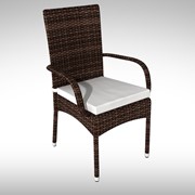 Кресло плетенное из ротанга Picionne 58x61x94 cm с подушкой фото