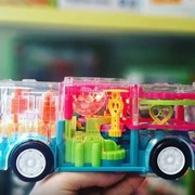 Прозрачный игрушечный автобус 2 шт. фото