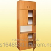 Шкаф книжный, полузакрытый, 4-дверный, с антресолью 802х403х2186 мм., 0633+0653