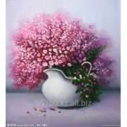 Картина стразами Розовый букет 75х75 см фото