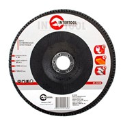 Диск шлифовальный лепестковый 180x22мм, зерно K80 INTERTOOL BT-0228 фото