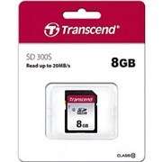 Карта памяти 8 Гб, SDHC Secure Digital flash card, класс 10 - Transcend 300S