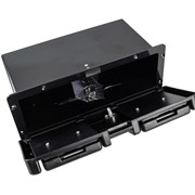 Ящик для мелочей врезной, с замком и складным подстаканником, черный C12201 фотография