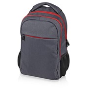 Рюкзак Metropolitan, серый с красной молнией и красной подкладкой фотография