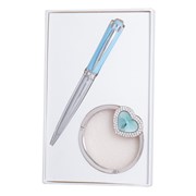 Набор подарочный Langres Crystal: ручка шариковая + крючек для сумки, синий LS.122028-02 фотография