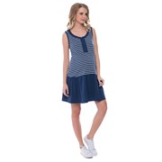 Платье “Аркадия“ синее с полосой для беременных и  фотография