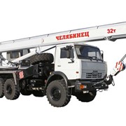 Кран автомобильный КС-55732 Челябинец КАМАЗ-43118 + спальник, 25 тонн,4 секции стрелы фотография