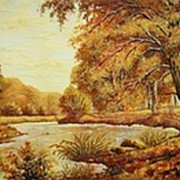 Картина из янтаря “Природа“ фото