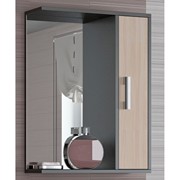 Шкаф-зеркало 'Эко-65' 20 х 65 х 75 см, венге/дуб молочный правый фотография