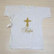 Именная крестильная рубашка для девочек