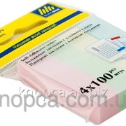 Стикеры-закладки бумажные Buromax 51х12 мм 4 блока по 100 листов 4 цвета фотография