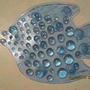 Мини-коврик в ванную Камбала ОРТО синяя фотография