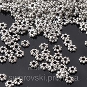 Разделитель-снежинка металлический 4mm. цвет Серебро. 10шт фото