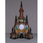 Часы настольные керамические сувенирные Замок фото