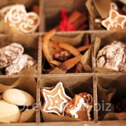 Сувенирная деревянная коробка для печенья