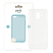 Силиконовый чехол PERO для Samsung A6 Прозрачный фото