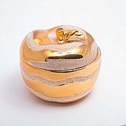 Сувенир-шкатулка золотое яблоко 12*14 см фото