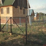 Забор из сетки рабицы фото