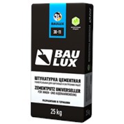 Штукатурка BauLux 30-11, Цементная универсальная, 25кг - Для внутренних и наружных работ толщина нанесения 10- 25 мм BauLux