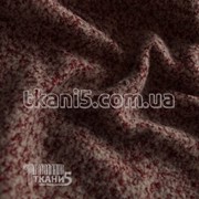 Ткань Пальтовая ткань шерсть букле (бело-бордовый) 5254