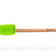 Лопатка силиконовая с бамбуковой ручкой, 30*6 см, бамбук BRAVO BR-163