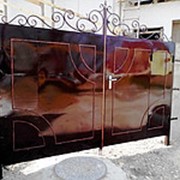Ворота с калиткой кованые вк 16 фото