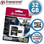 Карта памяти Transcend microSD 32GB class 10 с SD 000477