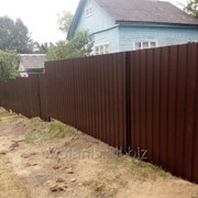 Забор из металлопрофиля (профлиста) фото