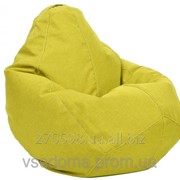 Малиновое кресло-мешок груша 100*75 см из микро-рогожки S-100*75 см, желтый фото