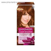 Краска для волос Garnier Color Sensation «Роскошный цвет», тон 6.45, янтарный тёмно-рыжий фотография