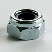 Гайка шестигранная с контрящим (нейлоновым) кольцом, оцинкованная DIN 985