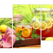 Модульна картина Чай з лимоном фото