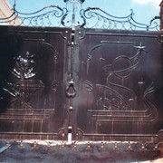 Ворота кованые уличные фото