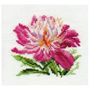 Набор для вышивания крестиком Алиса 0-119 “Розовый пион“ 11см.*10см. фото