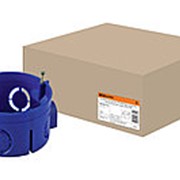 Установочная коробка СП D68х42мм, саморезы, стыковочные узлы, синяя, IP20, TDM фотография