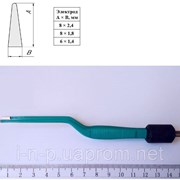 Пинцет биполярный штыковидный 140 мм с коннектором 2,5х2, наконечники открыты фото