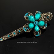 Размер: 13 см.Заколка боковая бронзовая большая 213279(14) фото